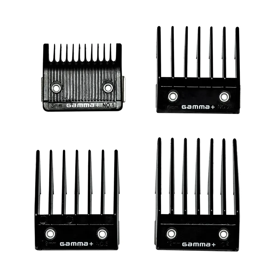 Gamma-Scout Accessori Set 4 Pettini Universali Clipper 3-12 mm Nero