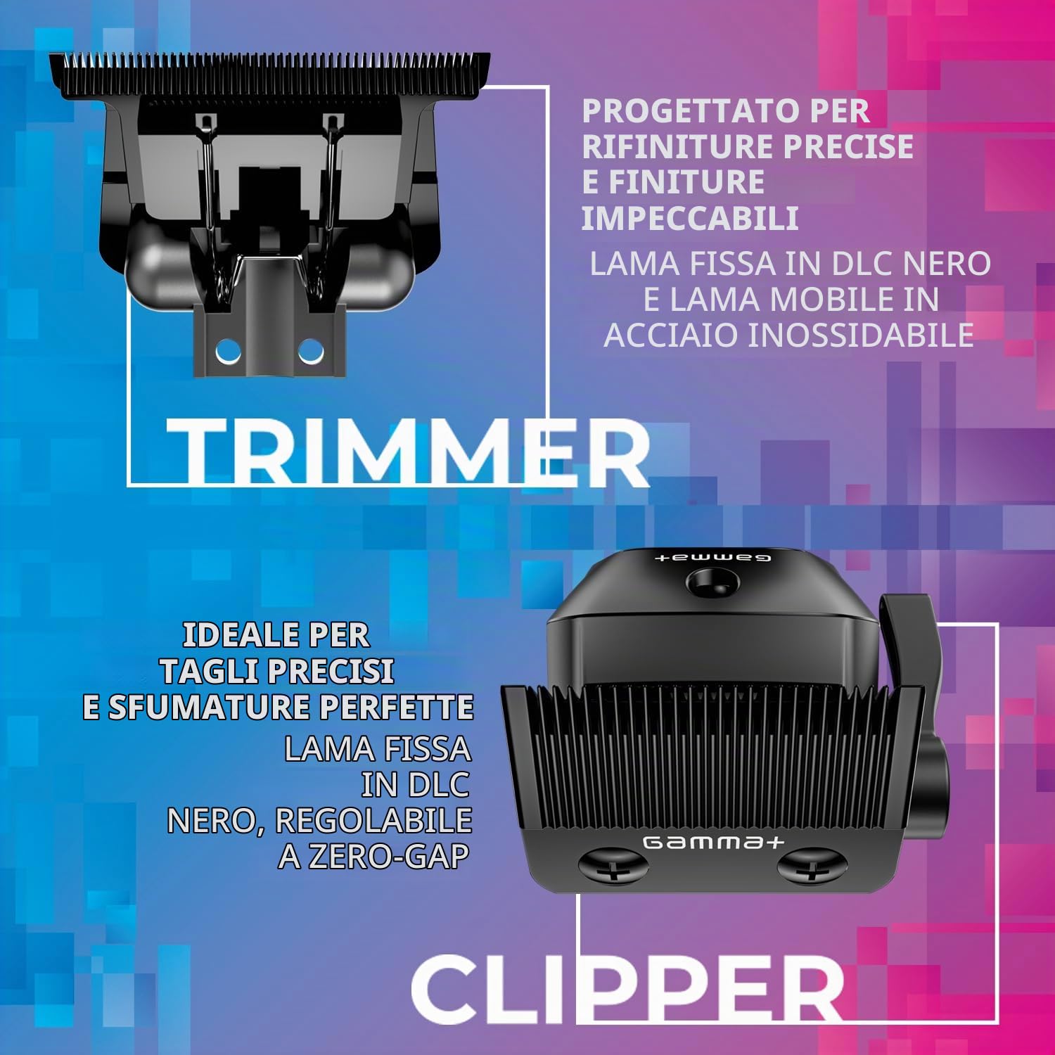 Gamma+ Neo Protégé Kit Clipper+Trimmer DLC 120 Min USB-C