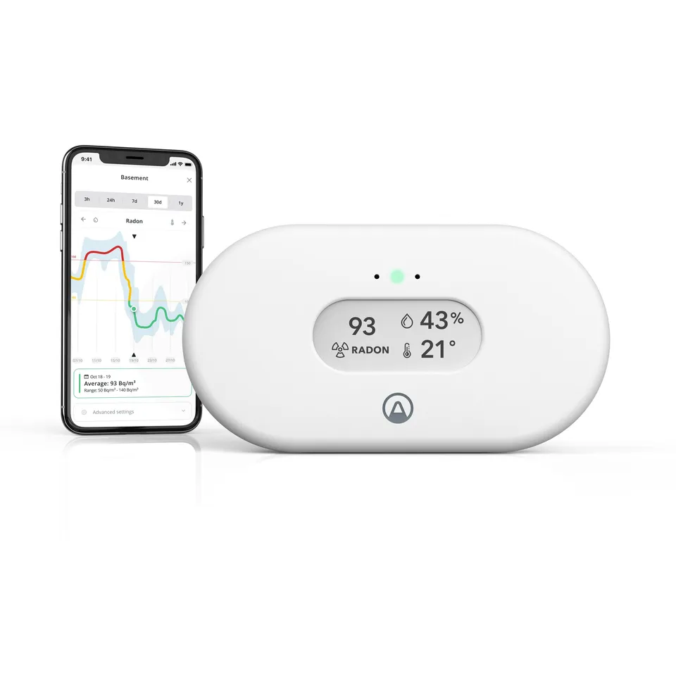 Airthings 2989 View Radon monitor Wi-Fi radon umidità