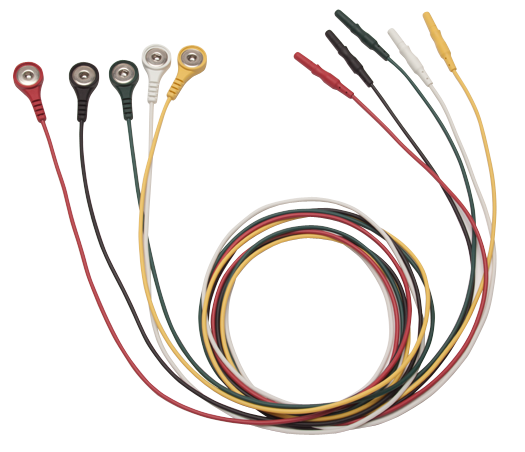 Spacelabs ECG Supplies set 5 cavetti ecg snap riutilizzabili 61 cm IEC