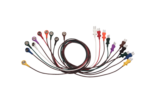 Spacelabs ECG Supplies set 10 cavetti ECG snap 40" AAMI