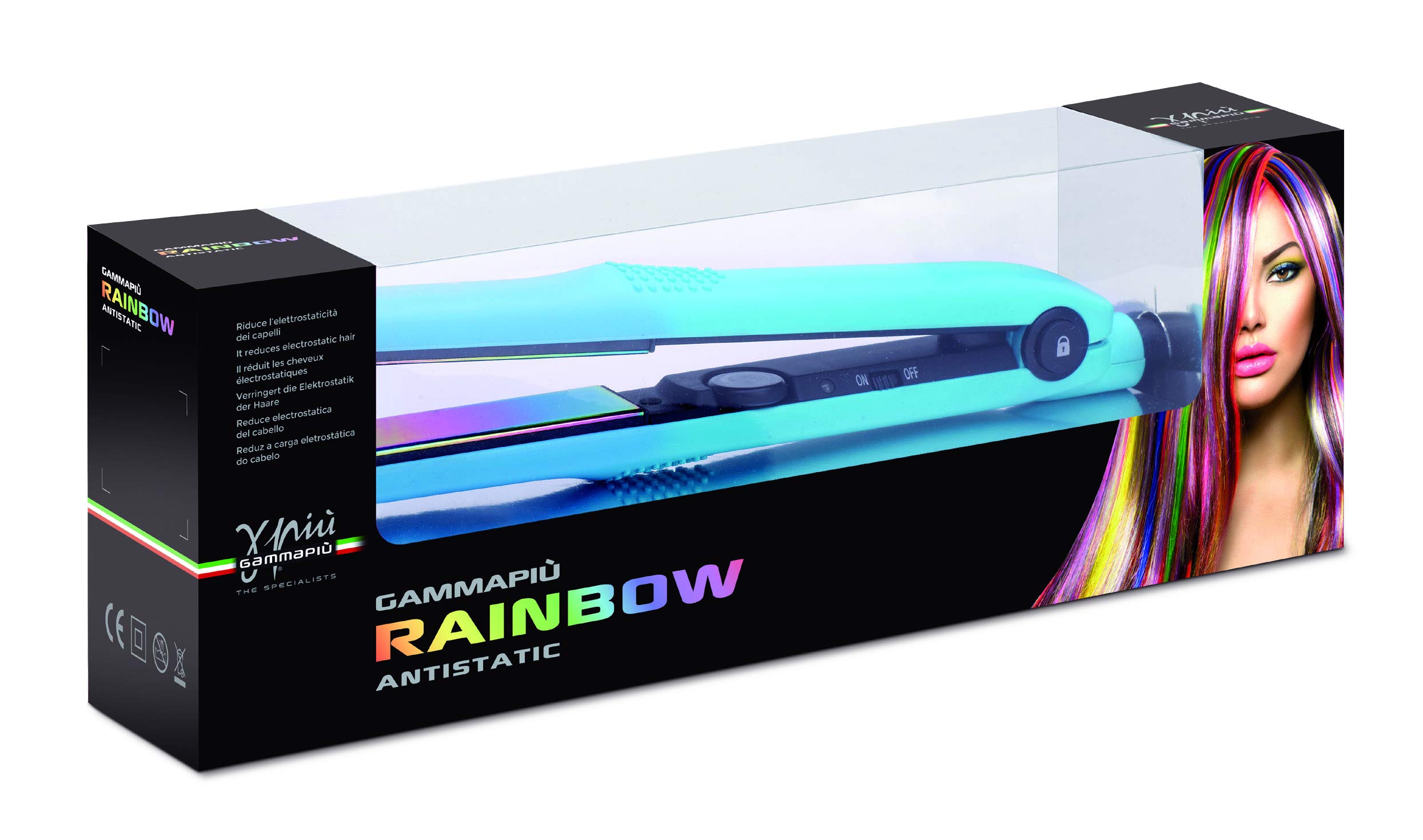 GammaPiù Rainbow piastra capelli rosa ceramica 230°C