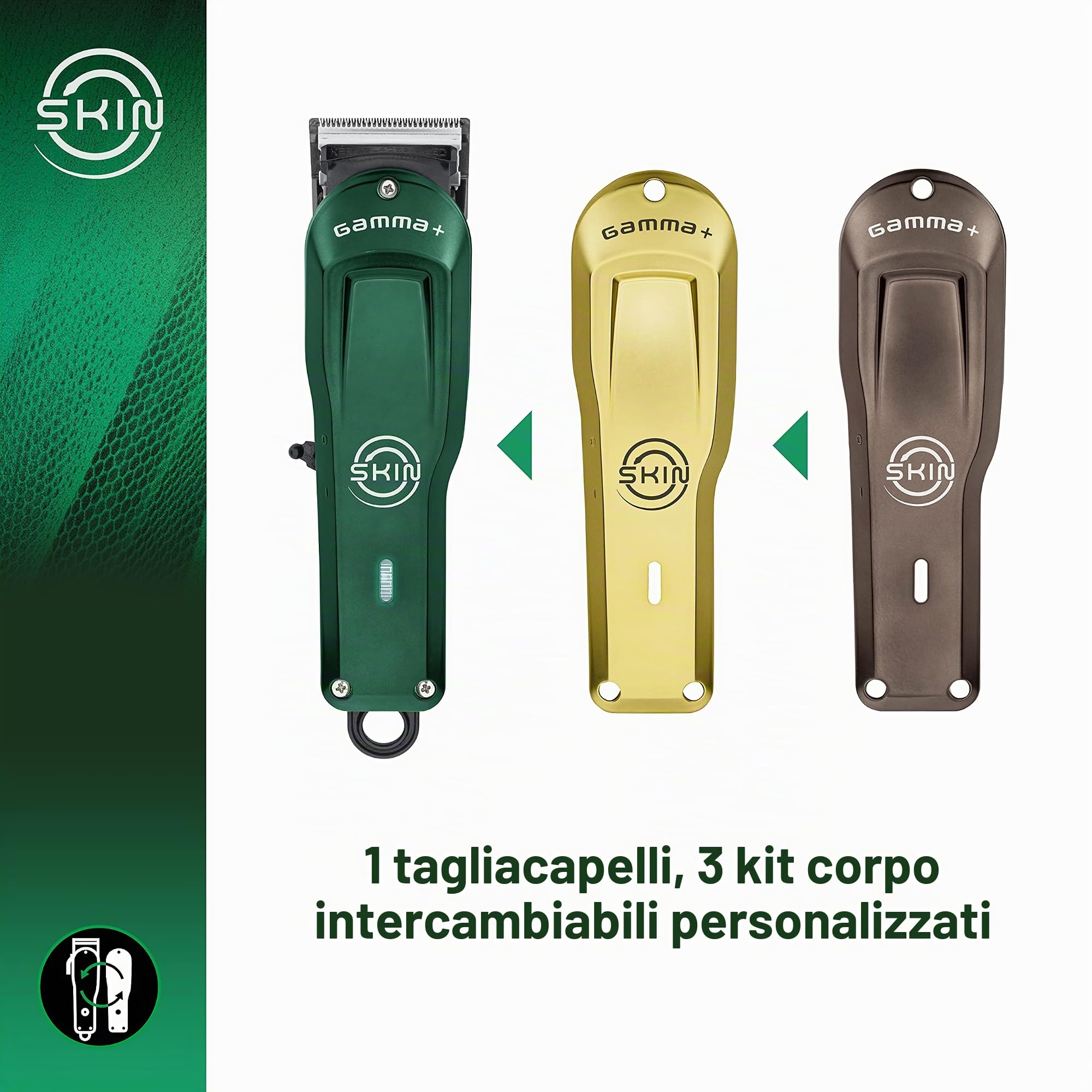 GammaPiù Skin Clipper Tagliacapelli Zero-Gap Lama 45 mm
