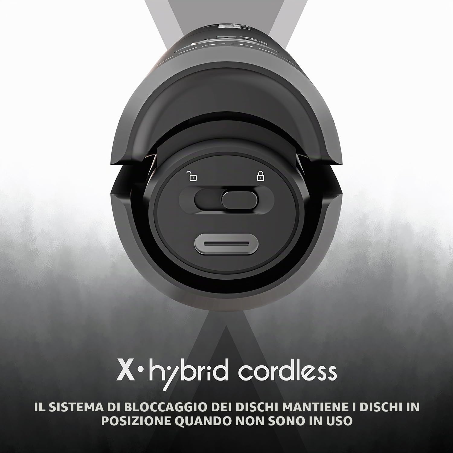 Gamma-Scout X-Hybrid Mini Piastra Cordless Capelli Nero USB-C