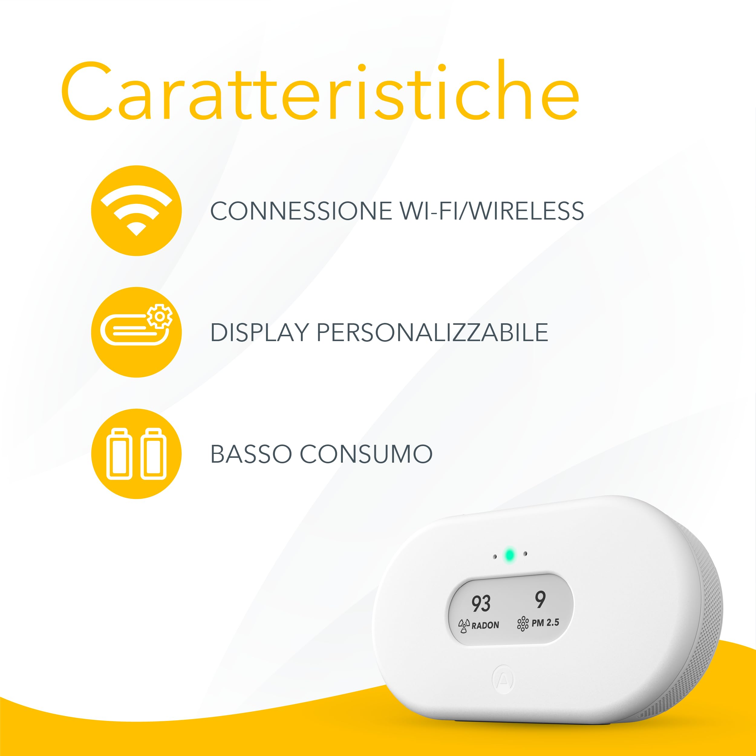 Airthings View Plus 2960 monitor aria radon CO2 PM2.5 Wi-Fi
