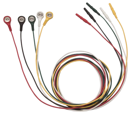 Spacelabs ECG Supplies set 5 cavetti ecg snap riutilizzabili 61 cm IEC