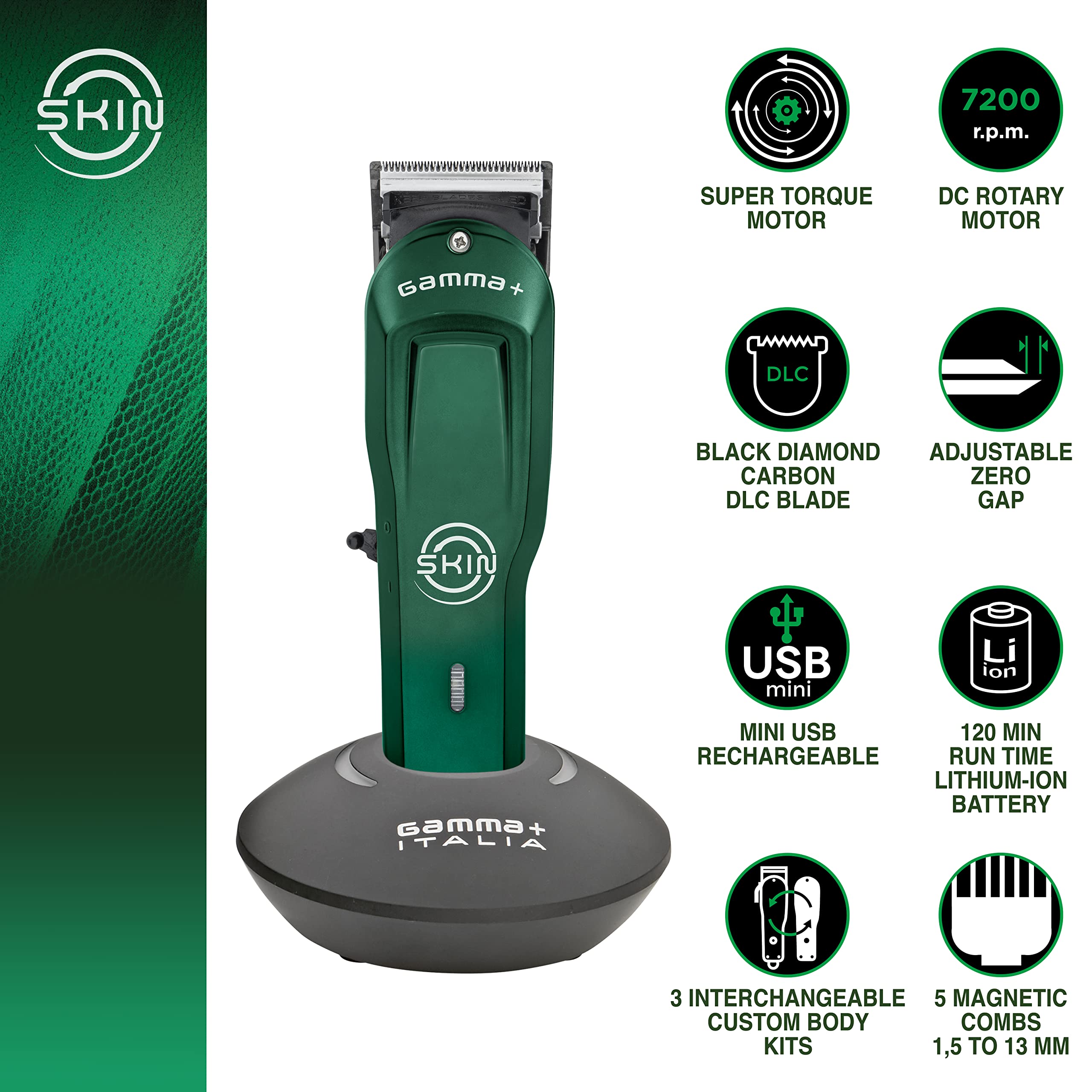 GammaPiù Skin Clipper Tagliacapelli Zero-Gap Lama 45 mm