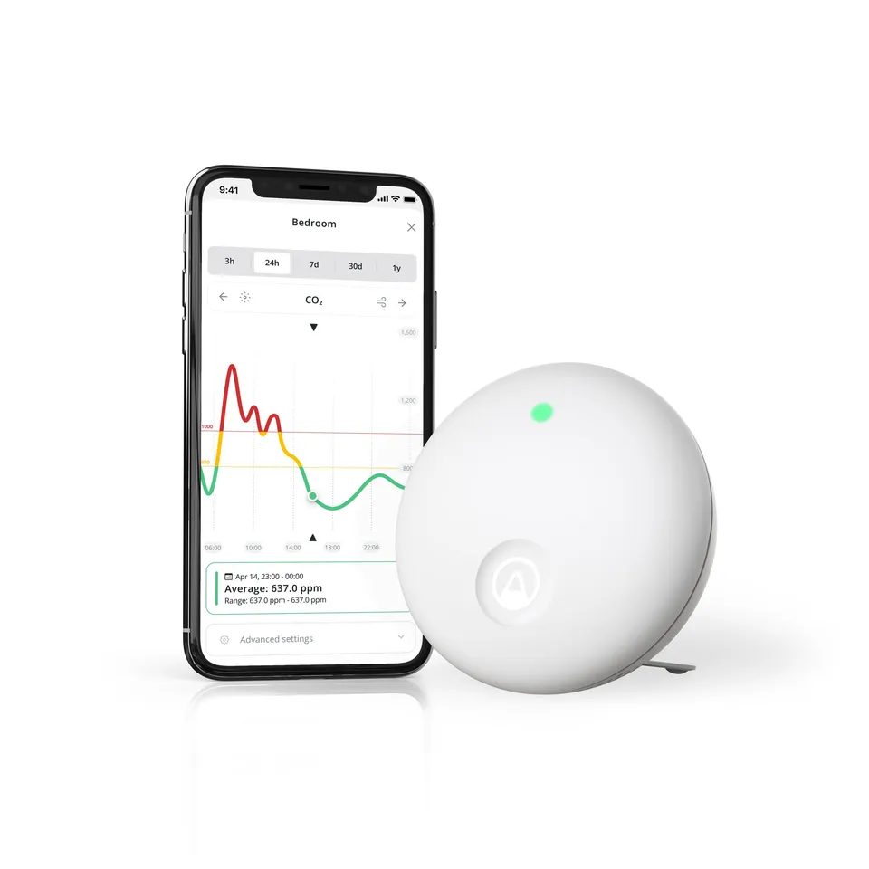 Airthings 321 Wave Enhance monitor CO2 VOC Bluetooth