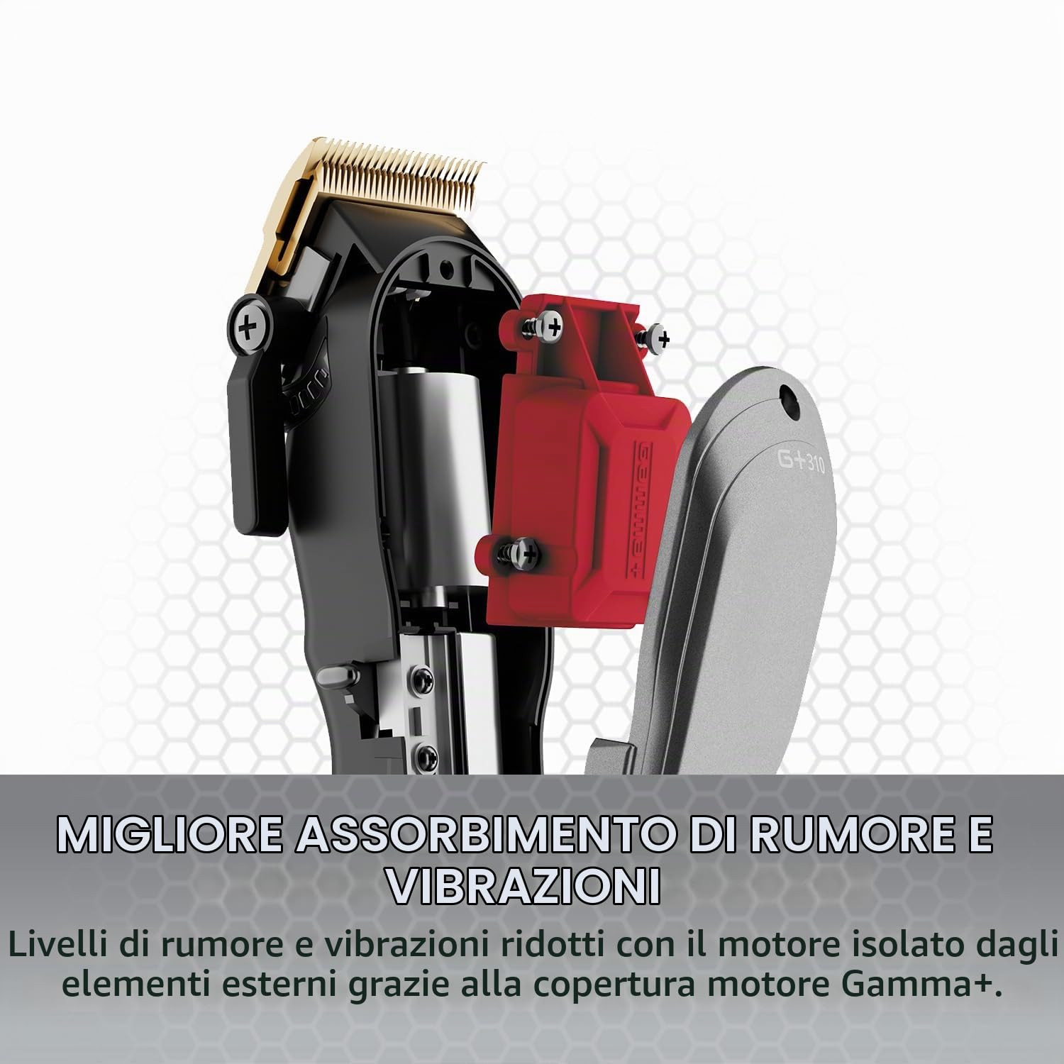 Gamma+ G+310 Tagliacapelli USB-C Zero Gap 4 Pettini