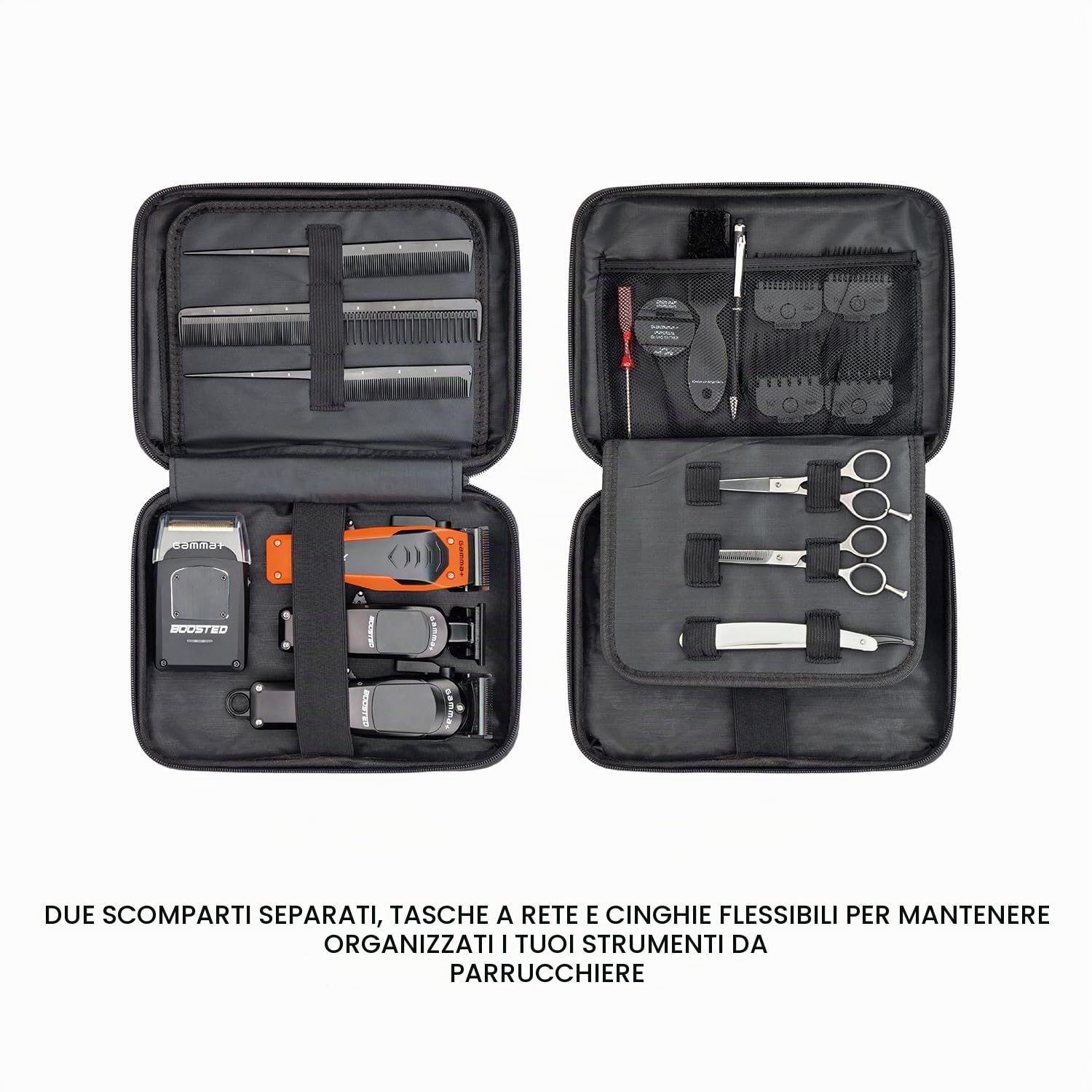 Gamma+ custodia rigida nera per clipper trimmer 27x20x7