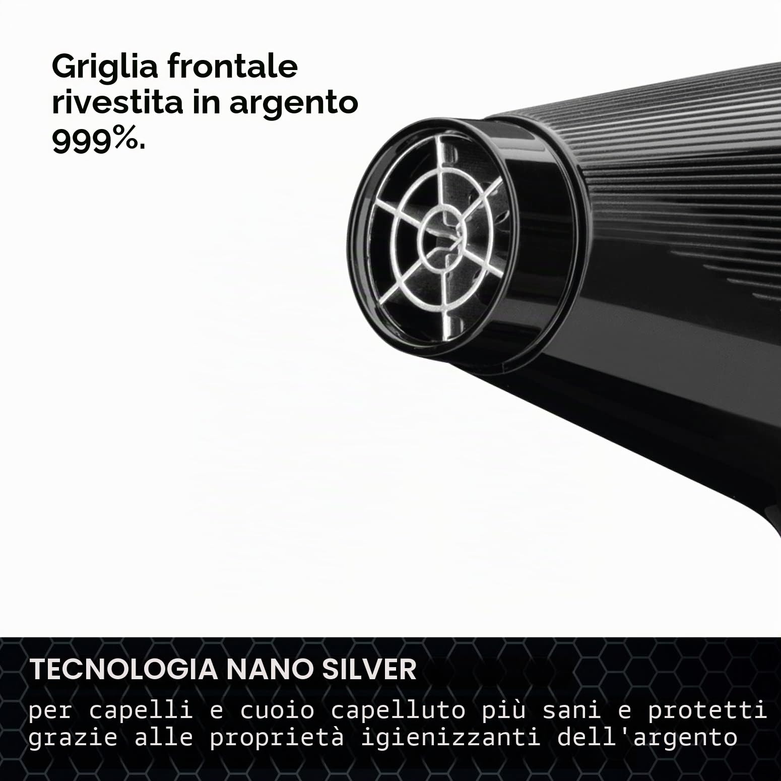 Gamma+ G-Tronic Dual Ionic 2500 phon nero spina Italia ionico