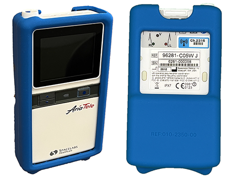 Spacelabs AriaTele cover trasmettitore silicone blu box 5