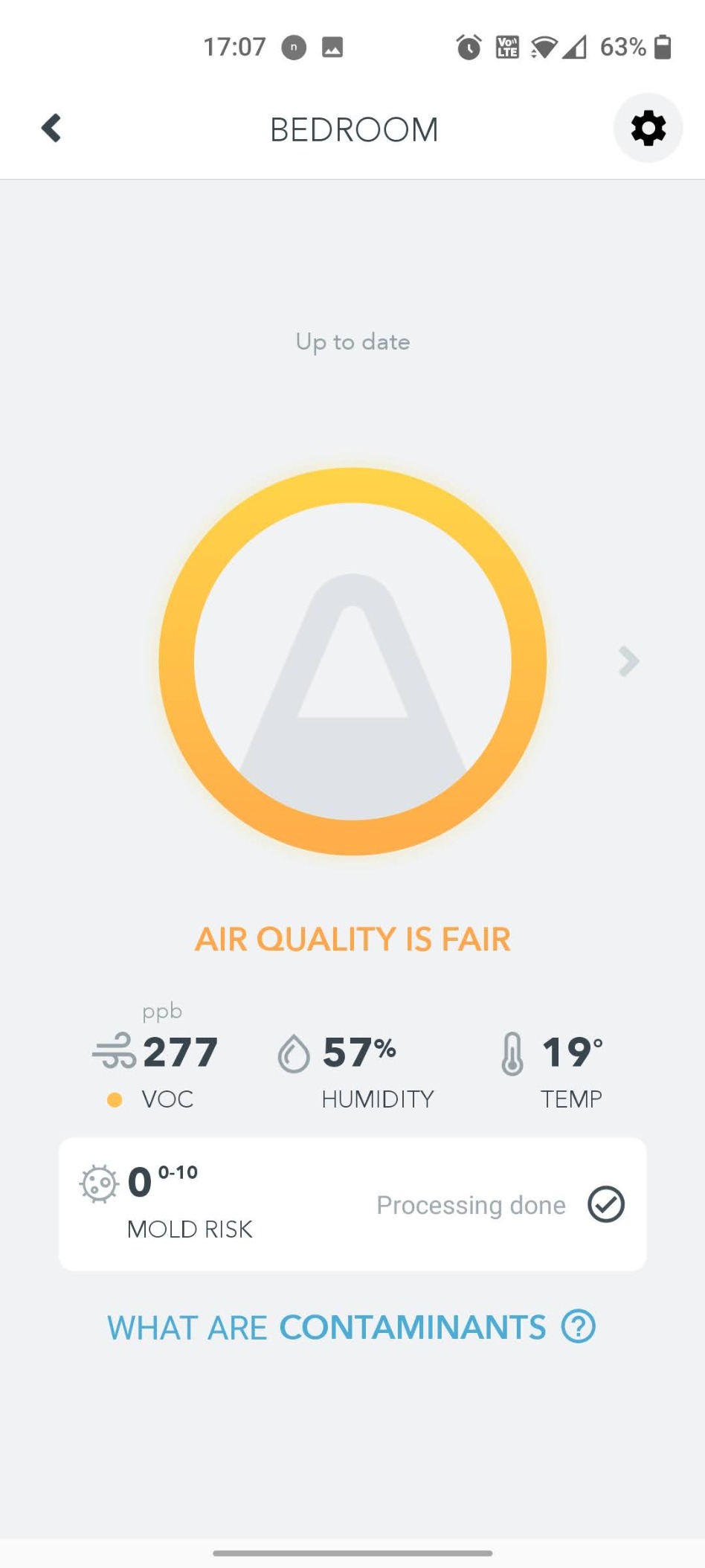 Airthings Wave Mini 292 monitor qualità aria VOC senza fili