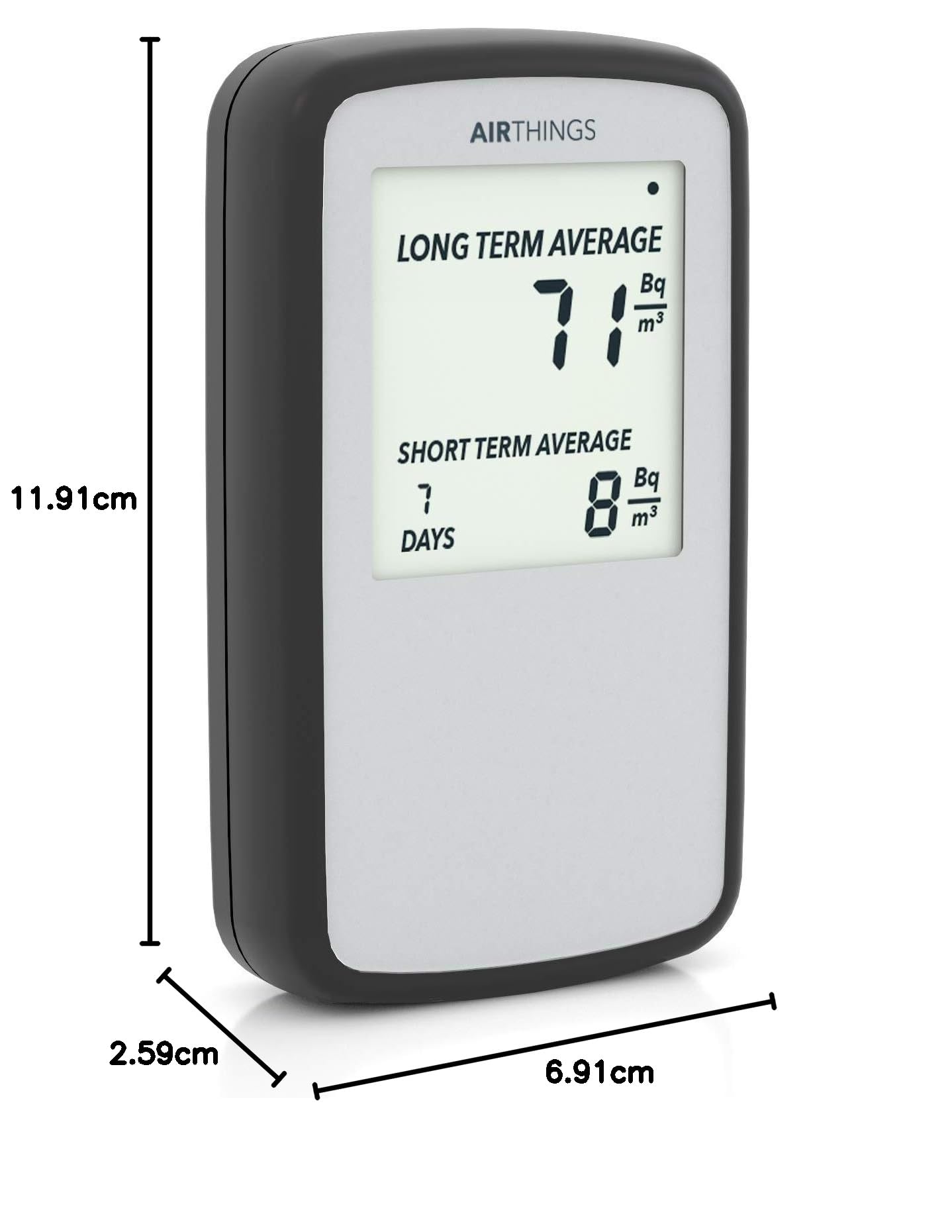 Airthings Corentium Home rilevatore radon display LCD a batteria