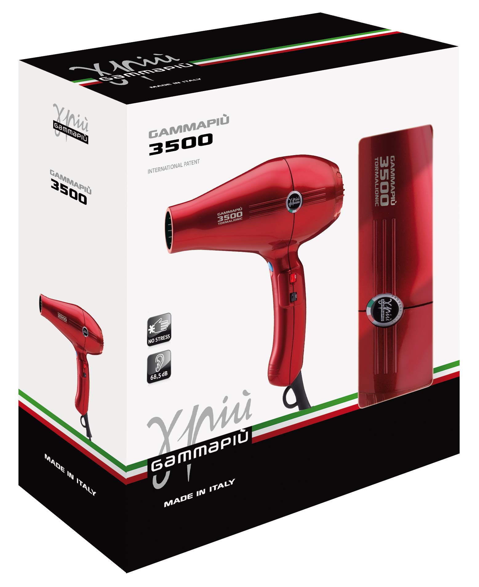 Gamma Più 3500 Power asciugacapelli nero 2500W tormalina