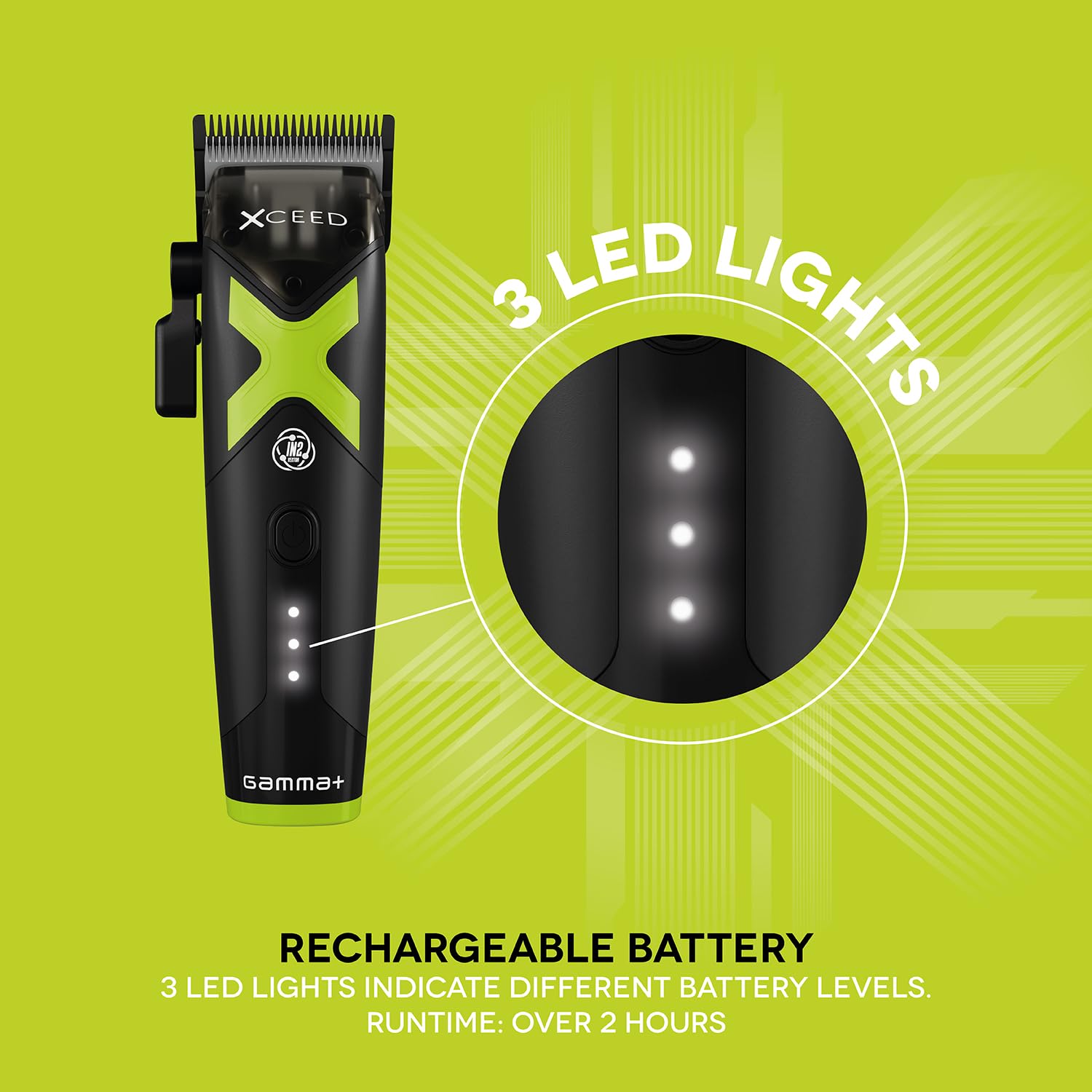 Gamma+ XCEED Clipper tagliacapelli 180 min USB-C