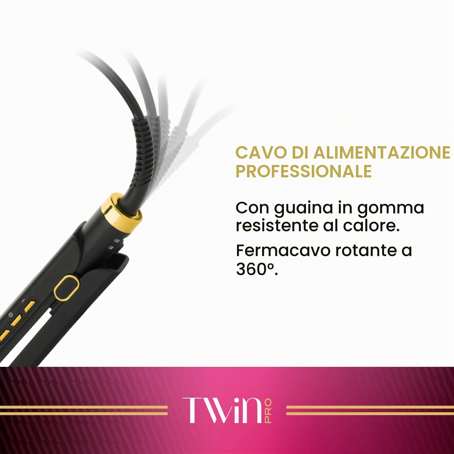 GAMMAPIÙ Twin piastra capelli ceramica 4 matrici 130-230°C
