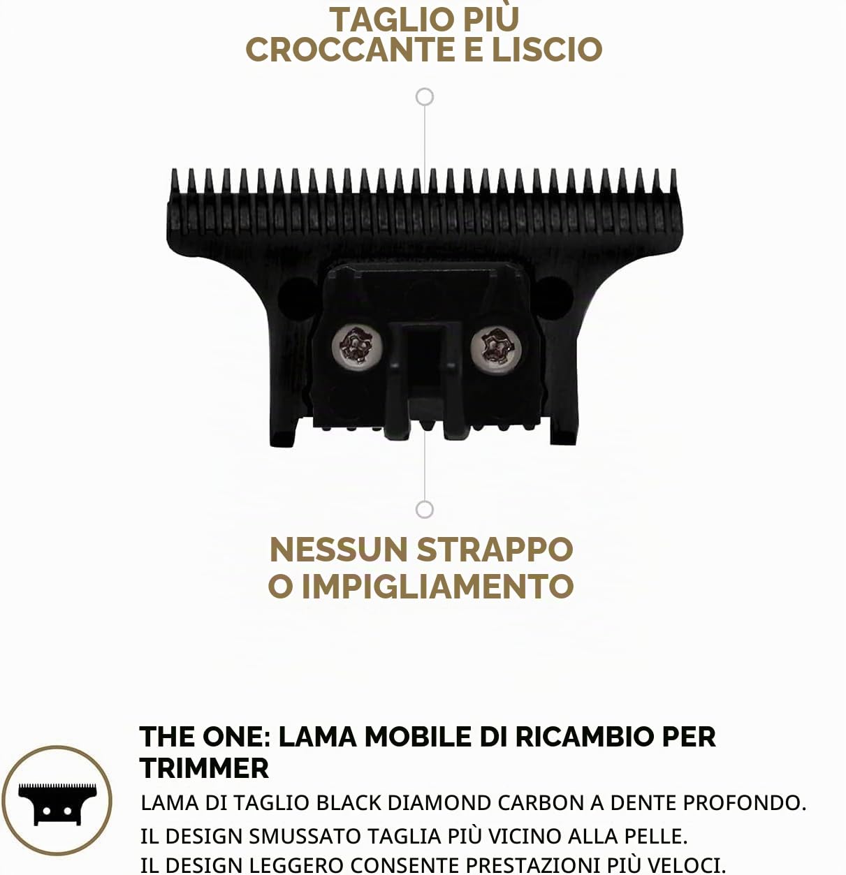 Gamma+ The One lama mobile DLC per trimmer acciaio