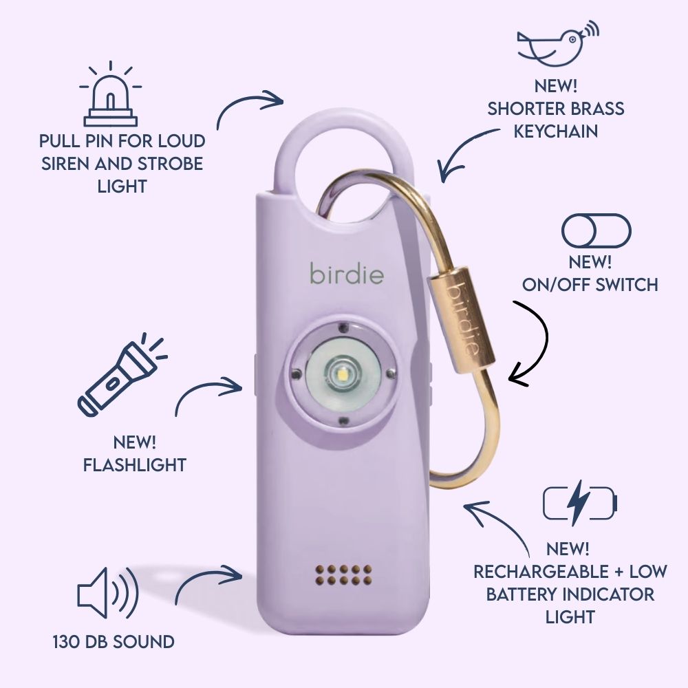 She's Birdie 3.0 Allarme Personale Dusty Rose 130dB USB-C