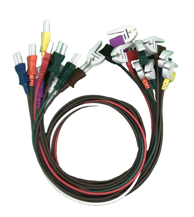 Spacelabs ECG Supplies set 10 cavetti pinch 24" AAMI riutilizzabili