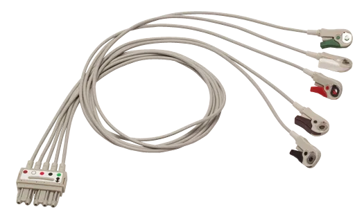 Spacelabs ECG supplies set 5 cavetti ECG pinch riutilizzabile AAMI