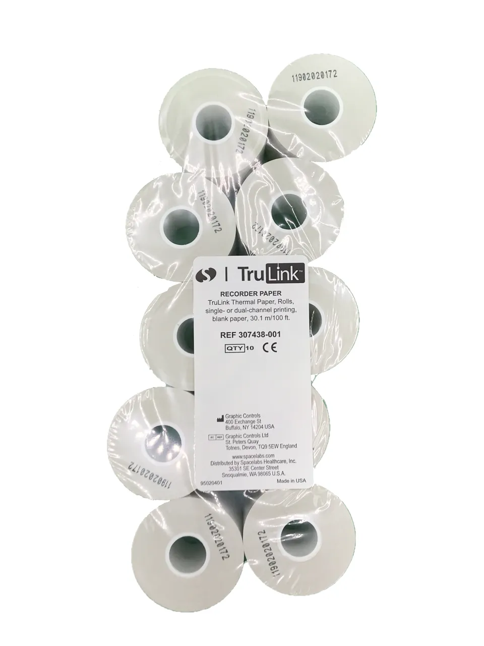 Spacelabs Paper supplies carta termica rotolo 50 mm 10 pezzi