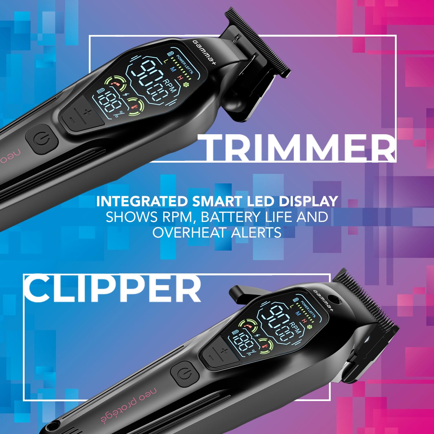 Gamma+ Neo Protégé Kit Clipper+Trimmer DLC 120 Min USB-C