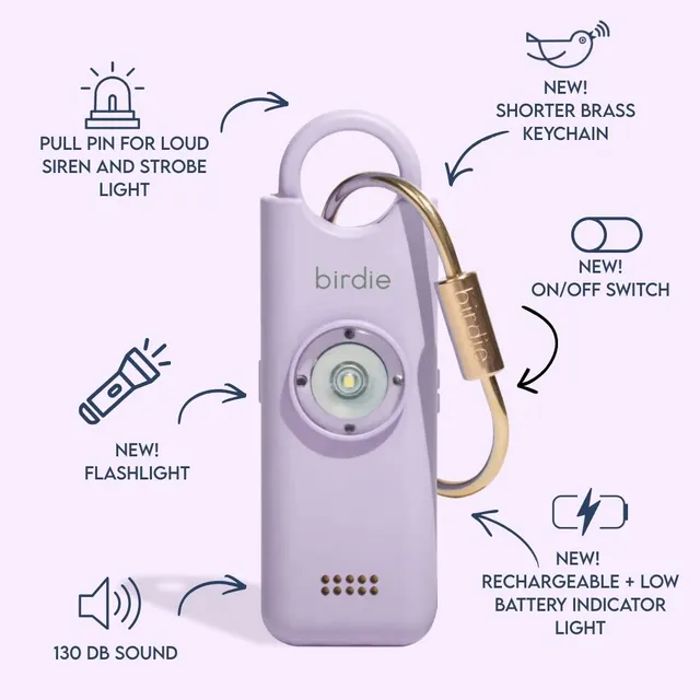 She's Birdie 3.0 Allarme Personale Dusty Rose 130dB USB-C