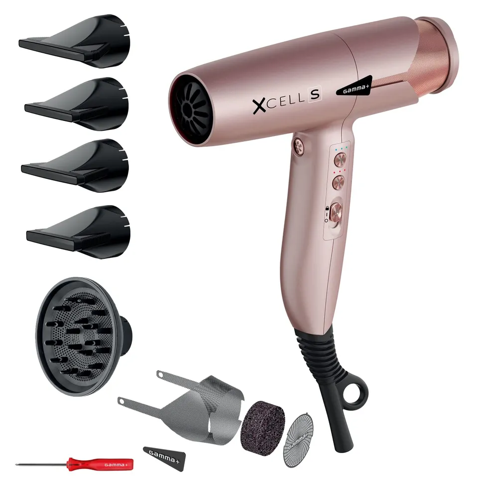 Gamma+ Xcell S Asciugacapelli Ionico Gold Rose Opaco 290 g