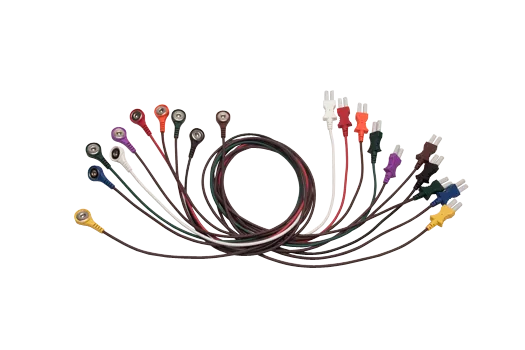 Spacelabs ECG Supplies set 10 cavetti ECG snap 40" AAMI
