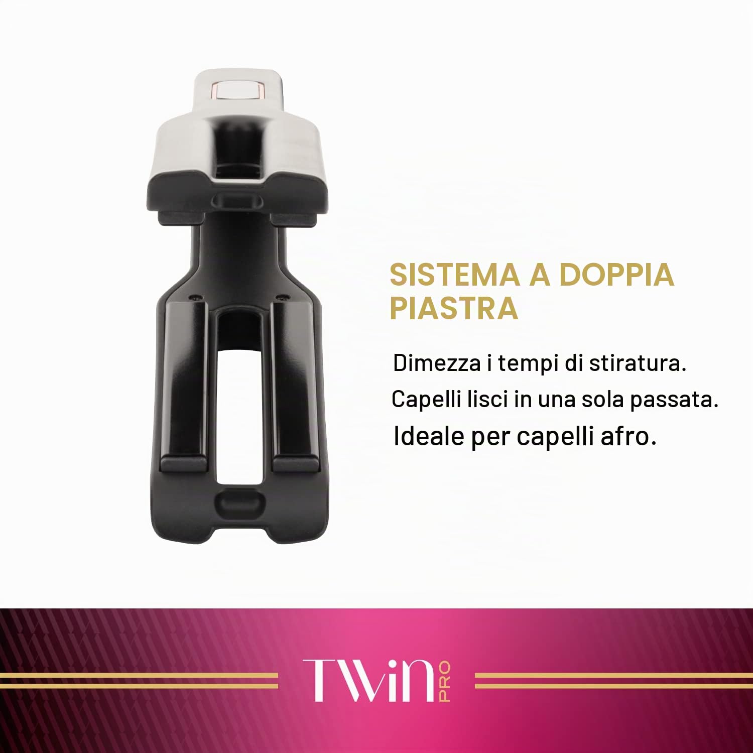 GAMMAPIÙ Twin piastra capelli ceramica 4 matrici 130-230°C