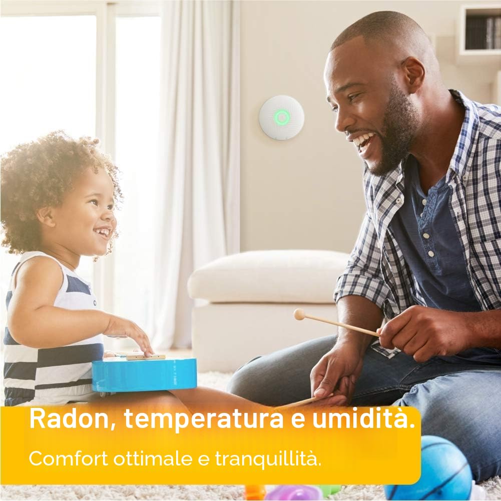 Airthings Wave Radon Rilevatore Gas Umidità New Version