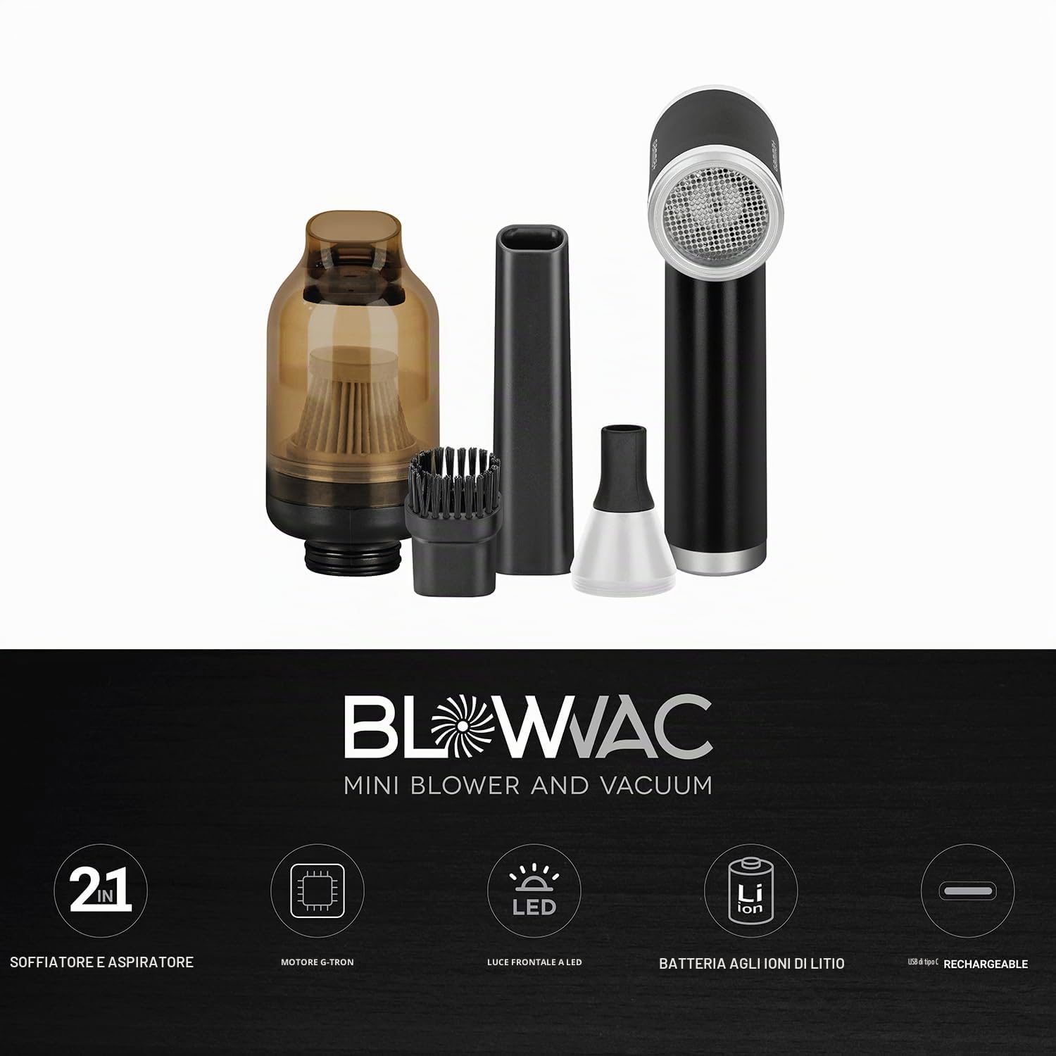Gamma-Scout Blowvac Aspiratore Soffiatore Portatile 100.000 RPM