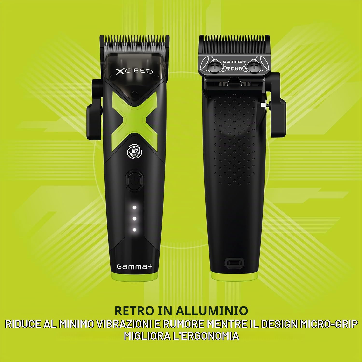 Gamma+ XCEED Clipper tagliacapelli 180 min USB-C