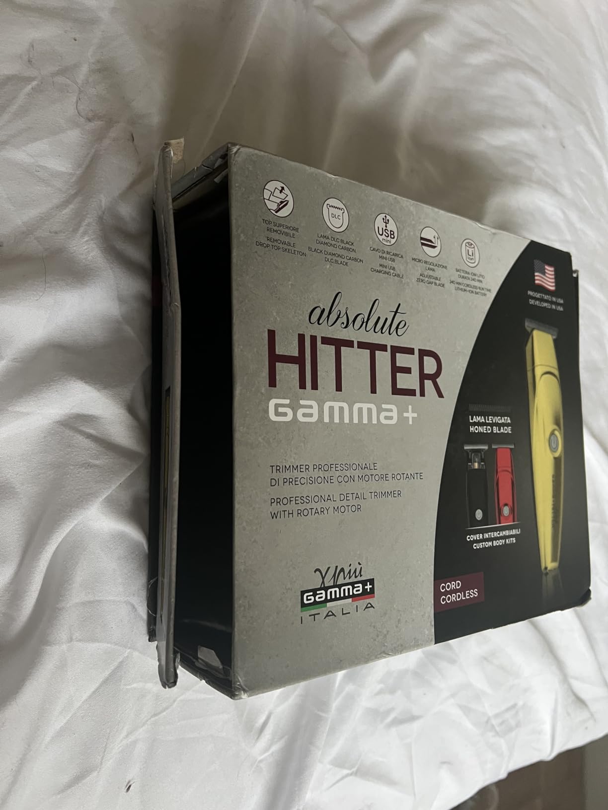 Gamma+ Absolute Hitter trimmer capelli gold rose cordless