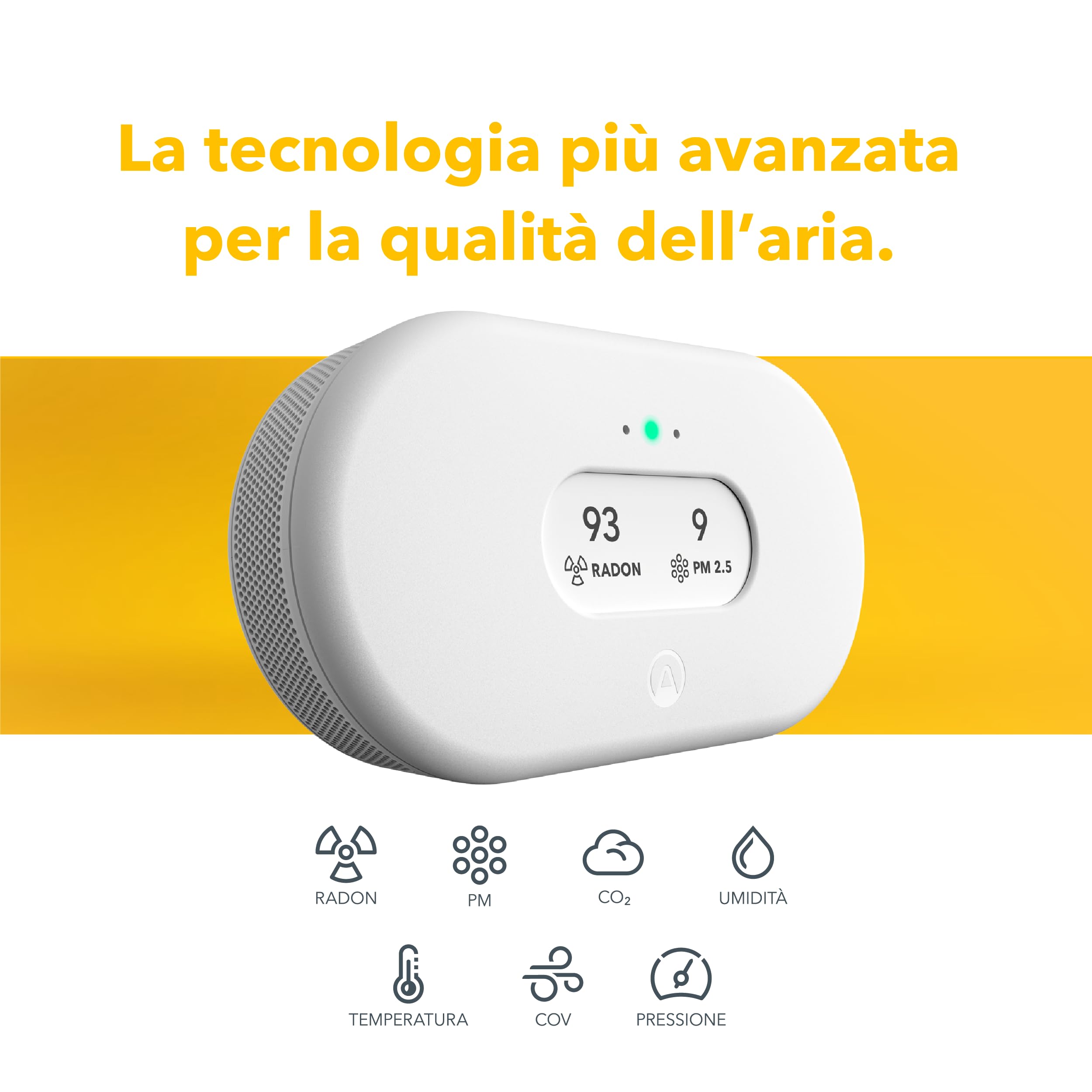 Airthings View Plus 2960 monitor aria radon CO2 PM2.5 Wi-Fi
