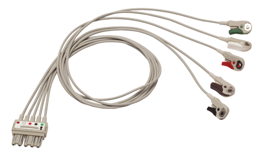 Spacelabs ECG supplies set 5 cavetti ECG pinch riutilizzabile AAMI