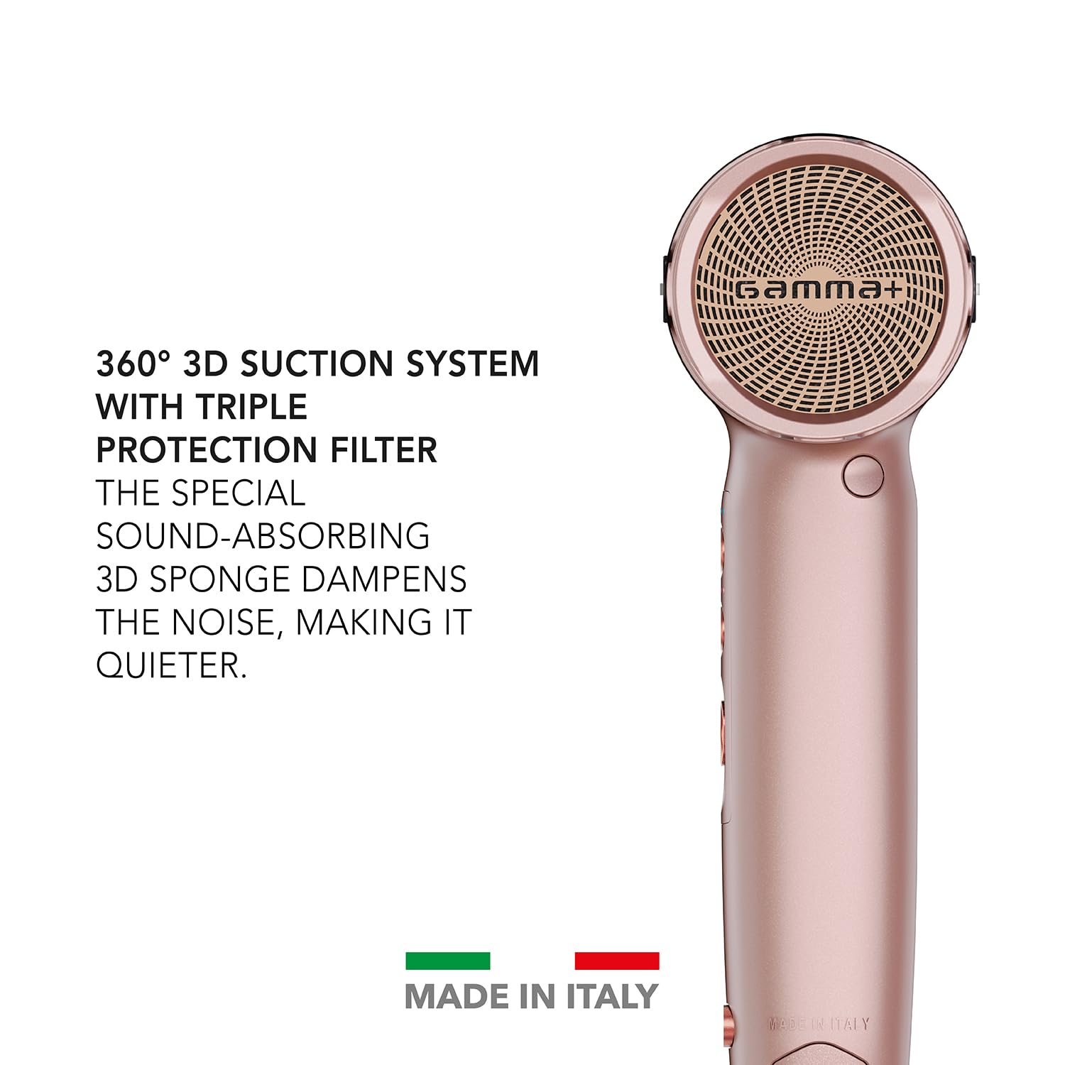 Gamma+ X-Horizon asciugacapelli ionico Gold Rose 290g