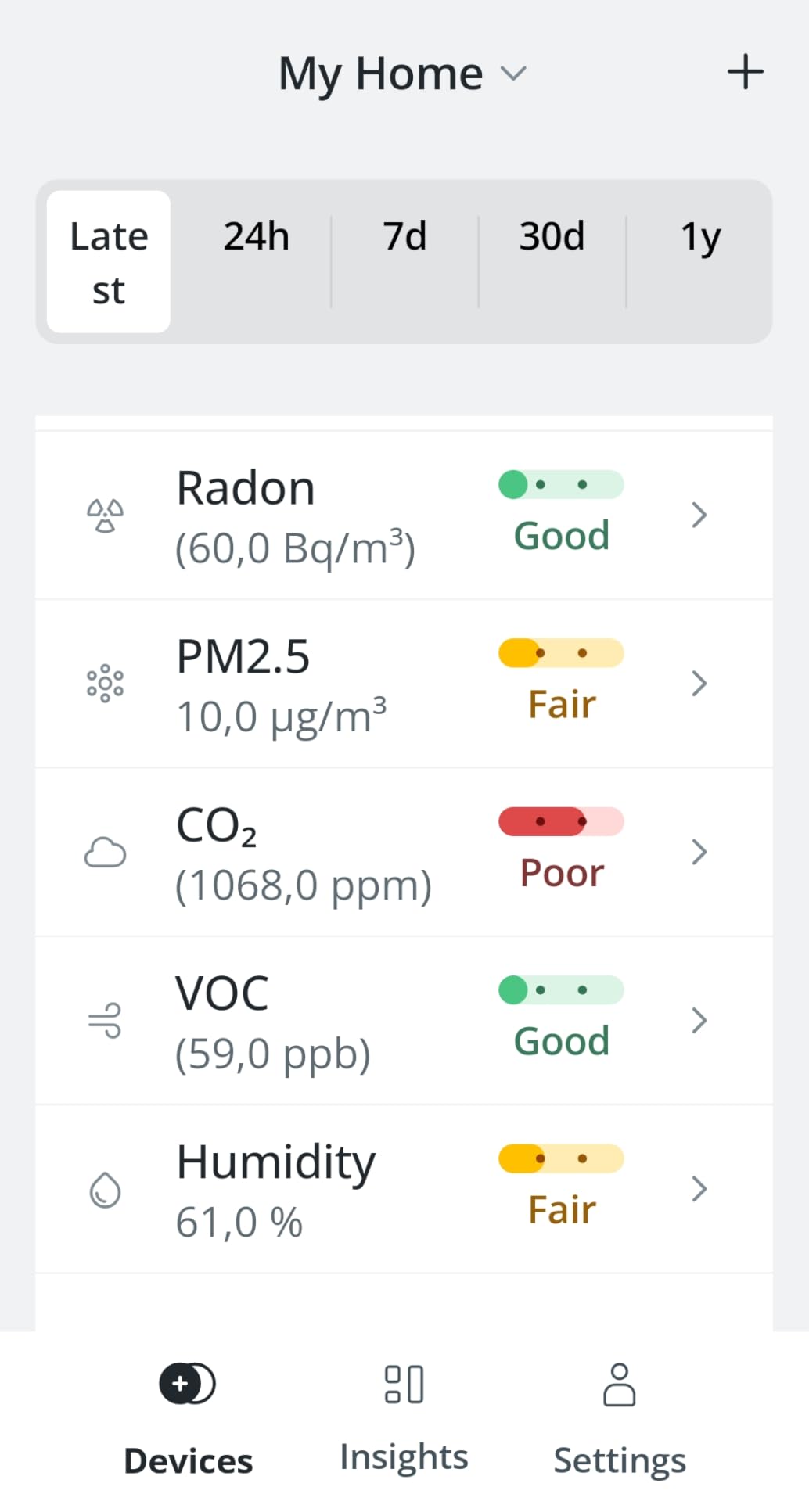 Airthings View Plus 2960 monitor aria radon CO2 PM2.5 Wi-Fi